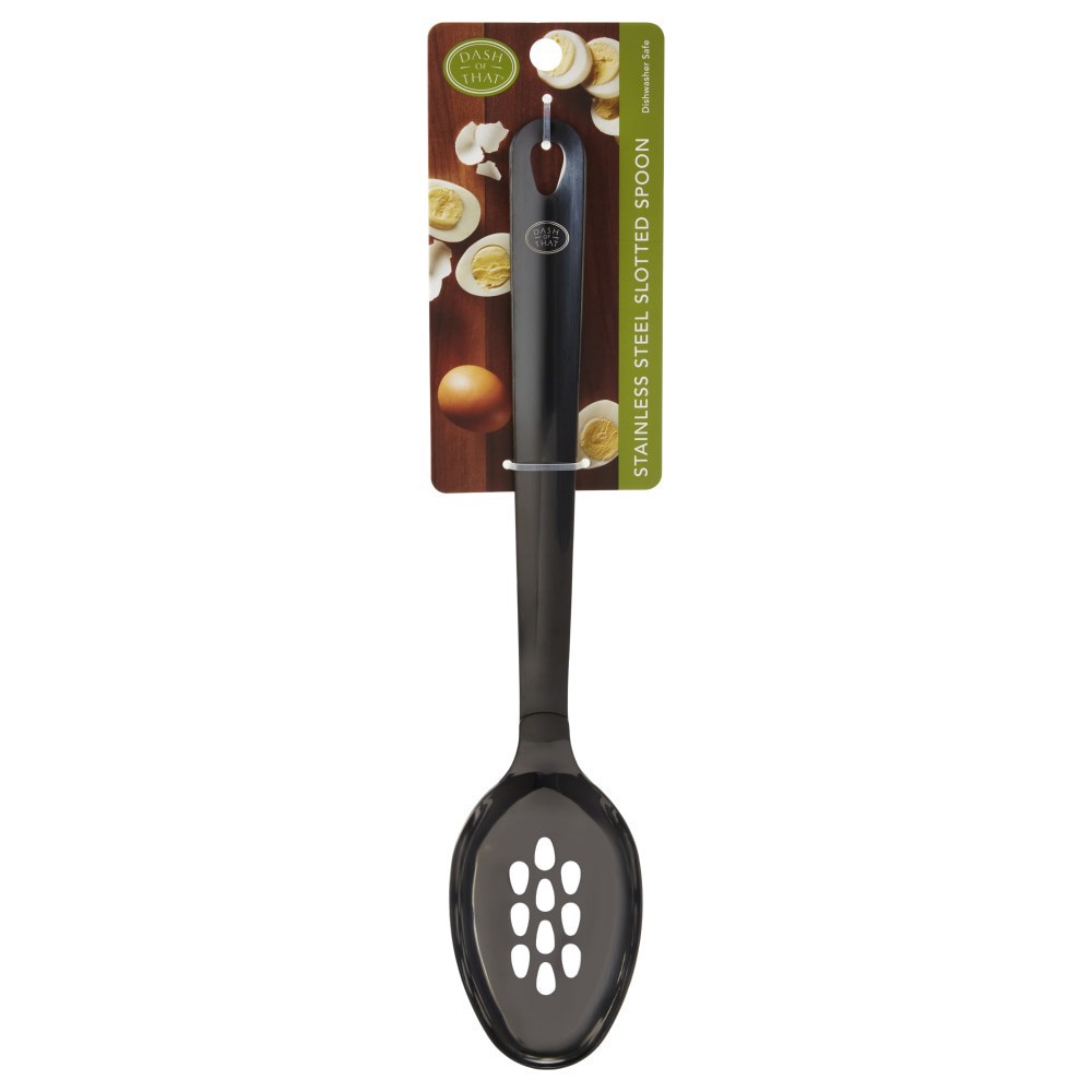 slide 1 of 3, Dash Of That Stainless Steel Slotted Spoon, 1 ct