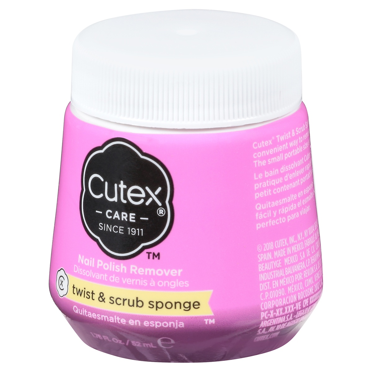 slide 3 of 10, Cutex Nail Polish Remover Twist & Scrub Sponge, 2 fl oz