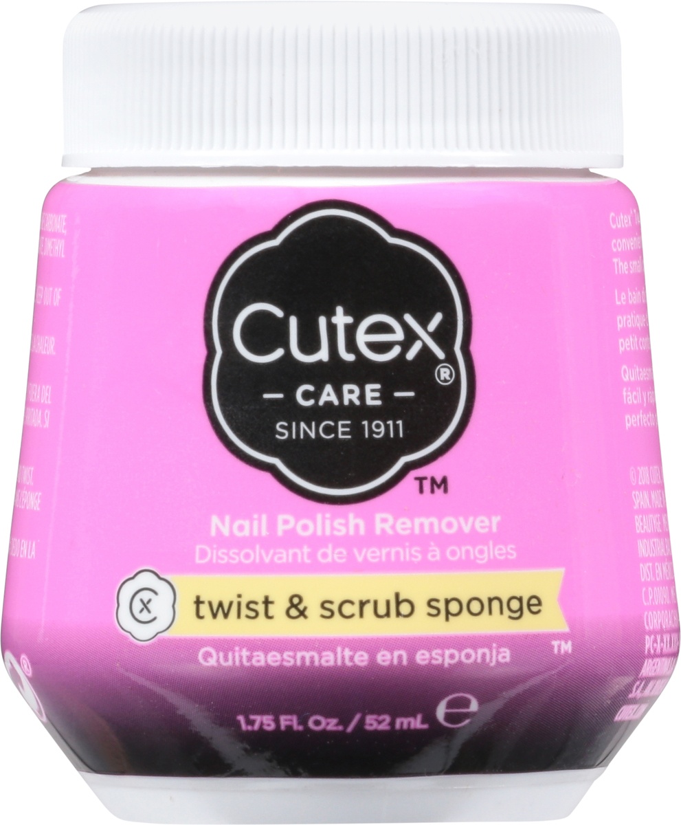 slide 8 of 10, Cutex Nail Polish Remover Twist & Scrub Sponge, 2 fl oz