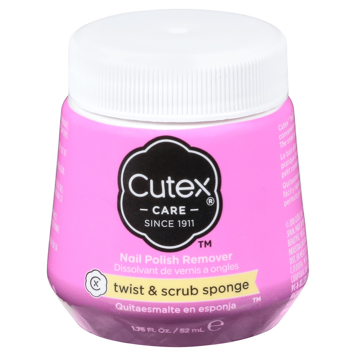 slide 1 of 10, Cutex Nail Polish Remover Twist & Scrub Sponge, 2 fl oz