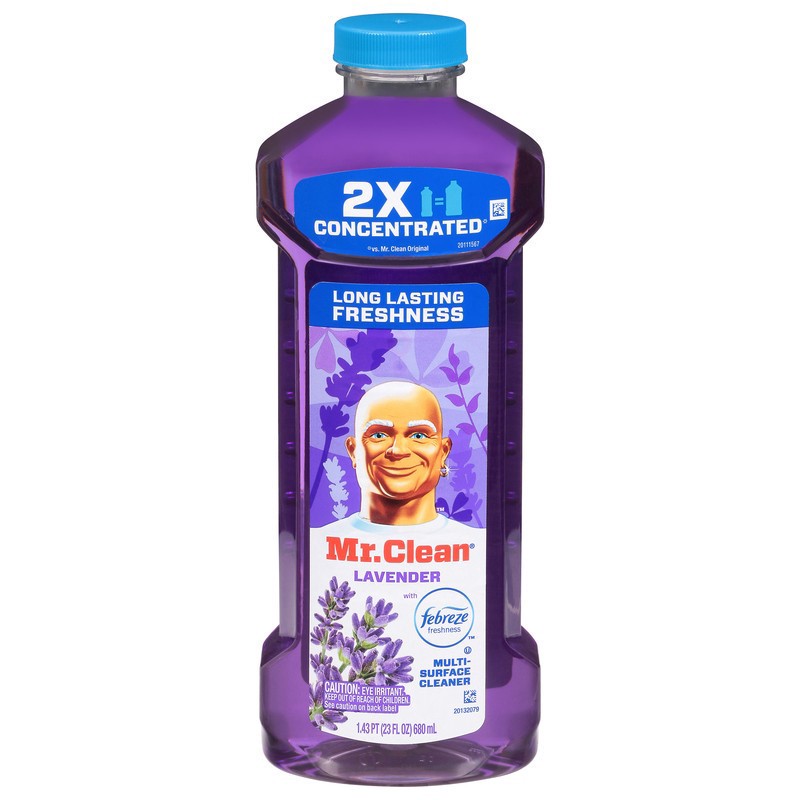 slide 1 of 2, Mr. Clean All Purpose Cleaner, Floor Cleaner for Mopping, Cleaning Liquid, Lavender, 23oz, 1.43 pt