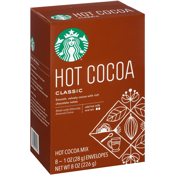 slide 1 of 1, Starbucks Classic Hot Cocoa Mix 8-1 Oz. Envelopes, 8 oz