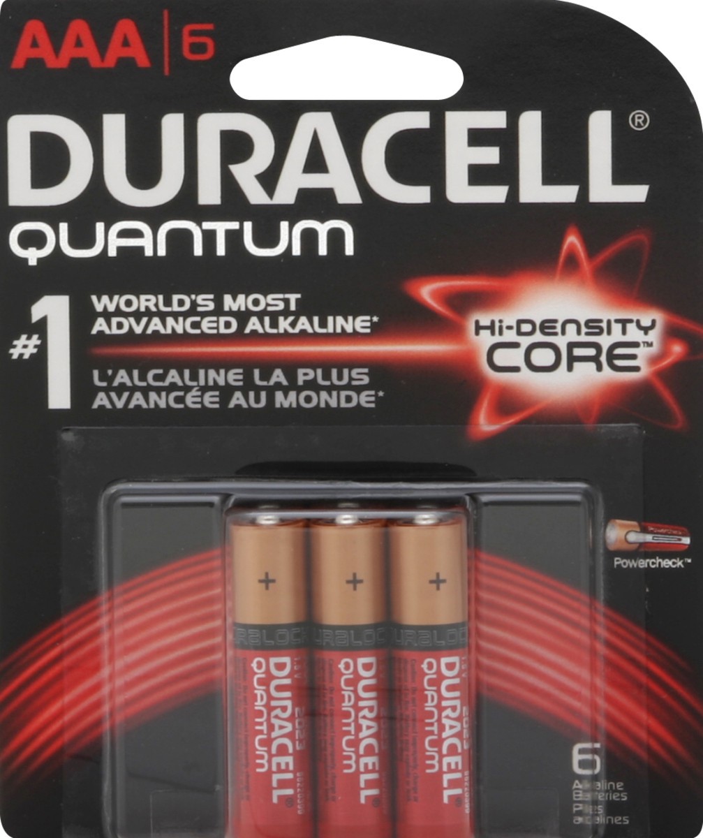 slide 2 of 3, Duracell Quantum AAA Alkaline Batteries, 6 ct