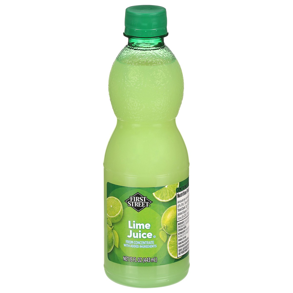 slide 3 of 4, First Street 100% Lime Juice, 15 oz