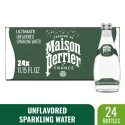 Maison Perrier Ultimate Unflavored Sparkling Water, 4 Pack Glass Bottle