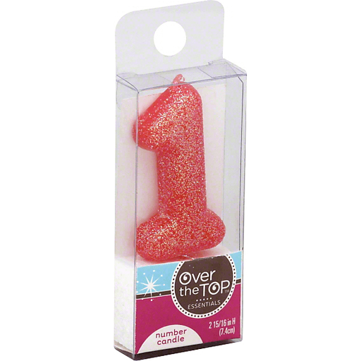 slide 3 of 3, Over The Top Essentials 1 Number Candle 1 ea, 1 ct