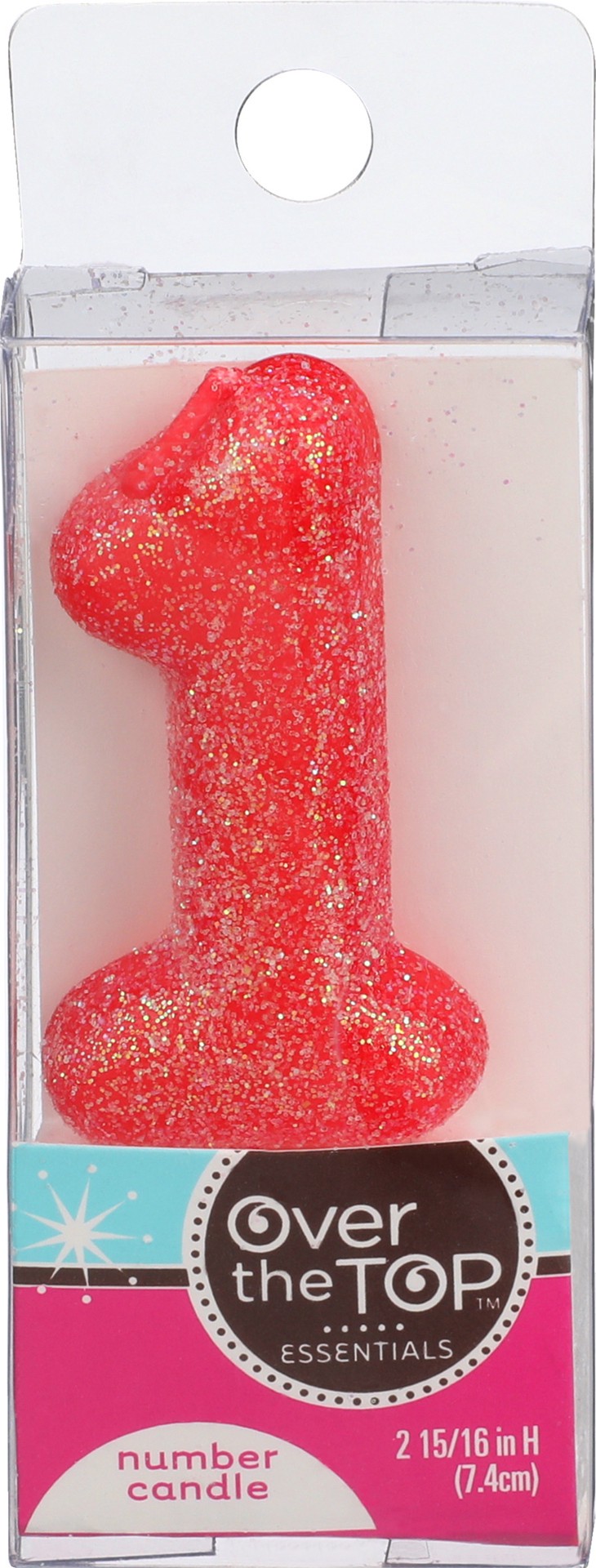 slide 1 of 3, Over The Top Essentials 1 Number Candle 1 ea, 1 ct