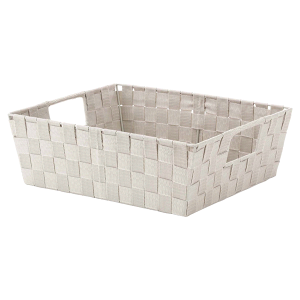 whitmor woven strap shelf tote