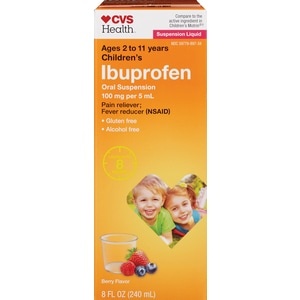 slide 1 of 1, CVS Health Children's Ibuprofen Oral Suspension, Berry Flavor, 8 oz