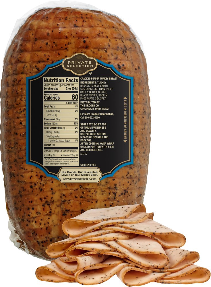 slide 2 of 3, Private Selection Cracked Pepper Turkey Breast, per lb