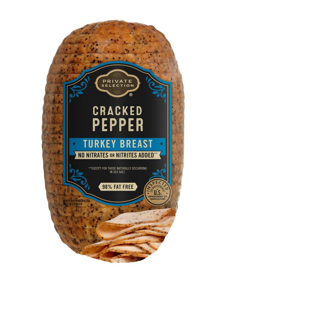 slide 1 of 3, Private Selection Cracked Pepper Turkey Breast, per lb
