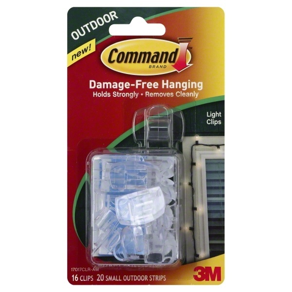 3M Command Outdoor Damage Free Light Clips Shipt