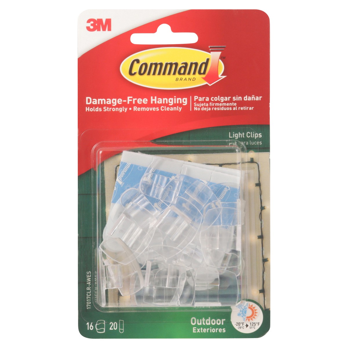 slide 1 of 11, Command Damage-Free Hanging Outdoor Light Clips 1 ea, 1 ct