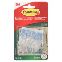 Command Damage-Free Hanging Outdoor Light Clips 1 ea