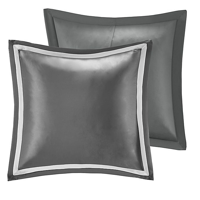 slide 4 of 10, Madison Park Odette Jacquard Reversible Queen Comforter Set - Silver, 8 ct