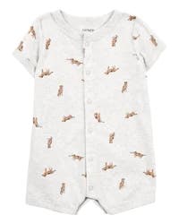 Carter's Baby Dog Short-Sleeve Romper - Gray Gray 24M