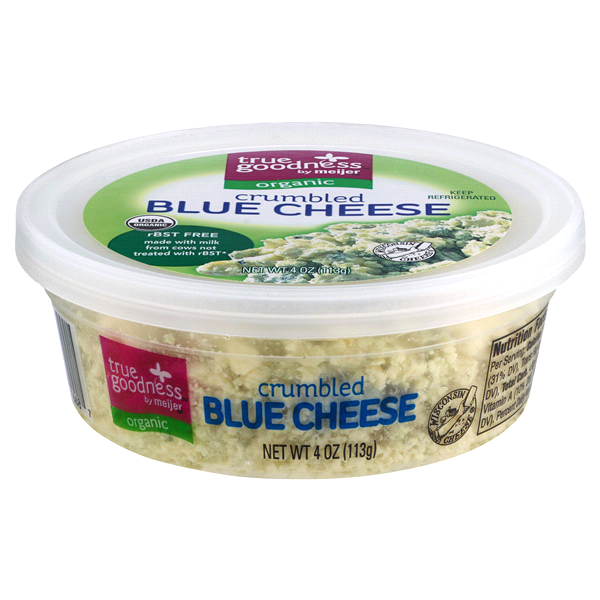 slide 1 of 4, True Goodness Organic Crumbled Blue Cheese, 4 oz