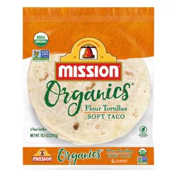 Mission Organics Soft Taco Flour Tortillas - 6 ct