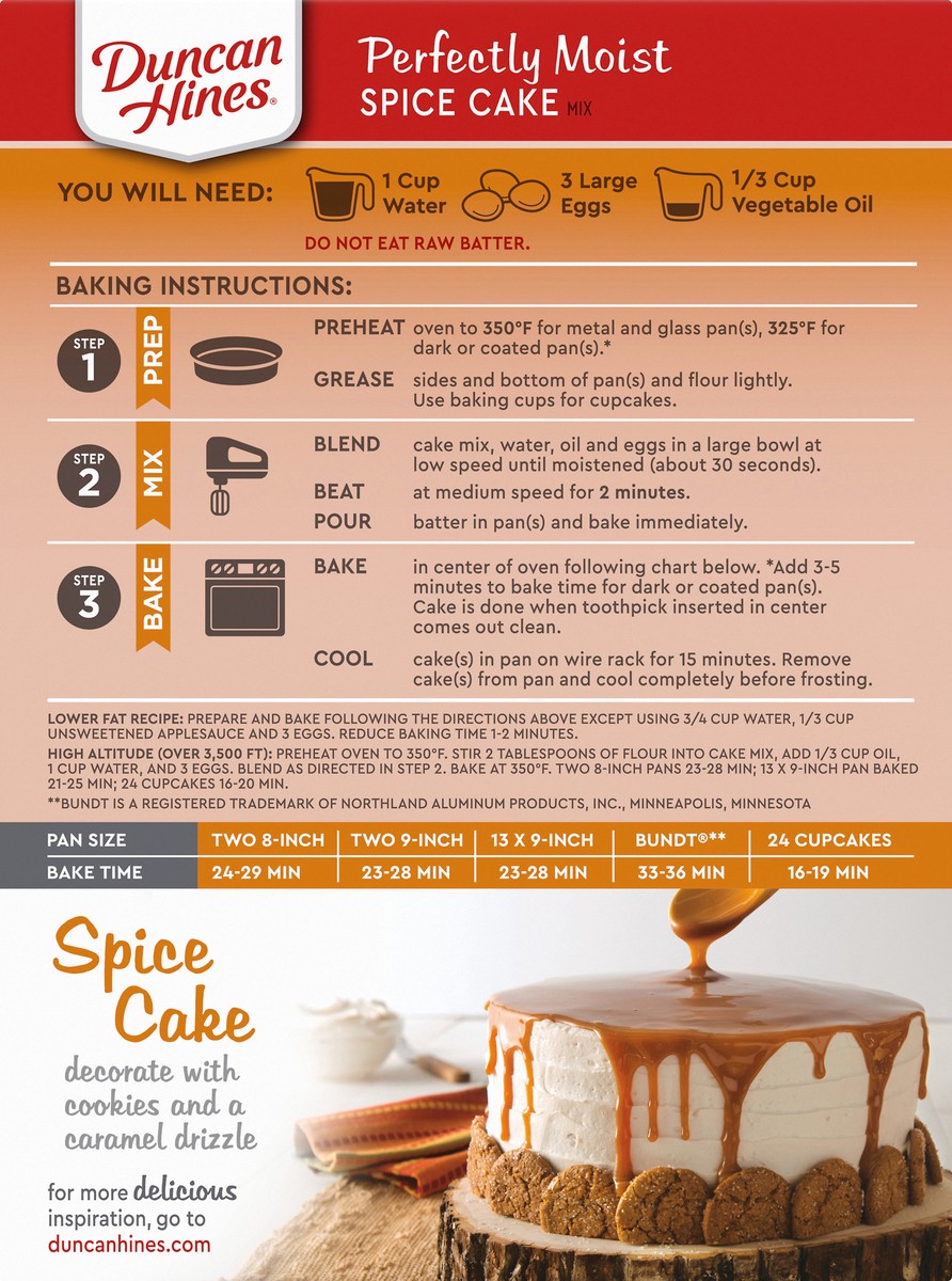 slide 9 of 9, Duncan Hines Signature Perfectly Moist Spice Cake Mix 15.25 oz, 15.25 oz