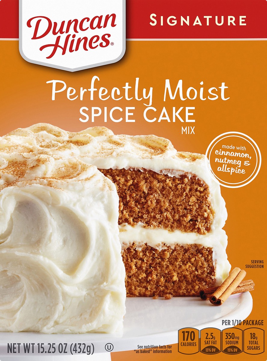 slide 3 of 9, Duncan Hines Signature Perfectly Moist Spice Cake Mix 15.25 oz, 15.25 oz