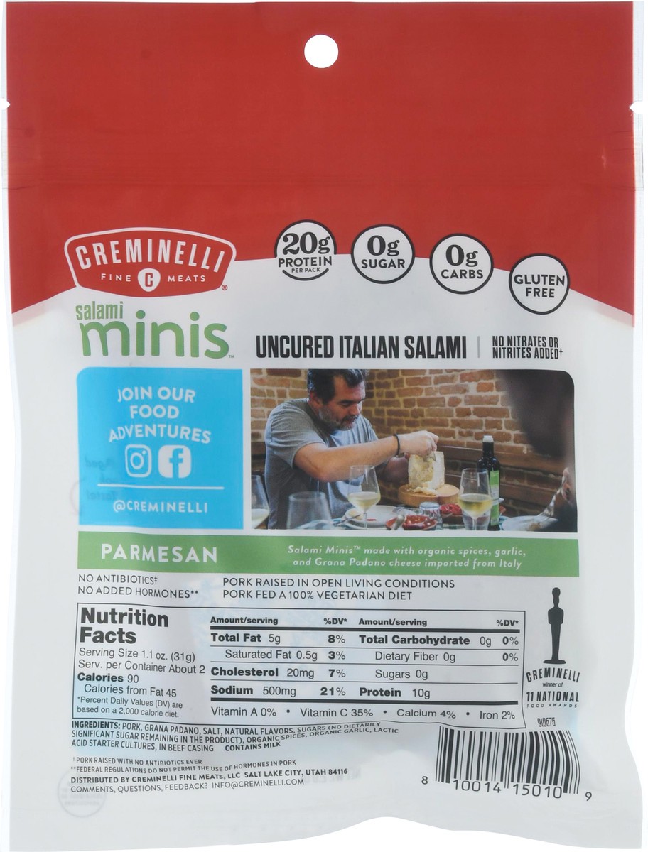 slide 5 of 12, Creminelli Fine Meats Parmesan Salami Minis 2.6 oz, 2.6 oz