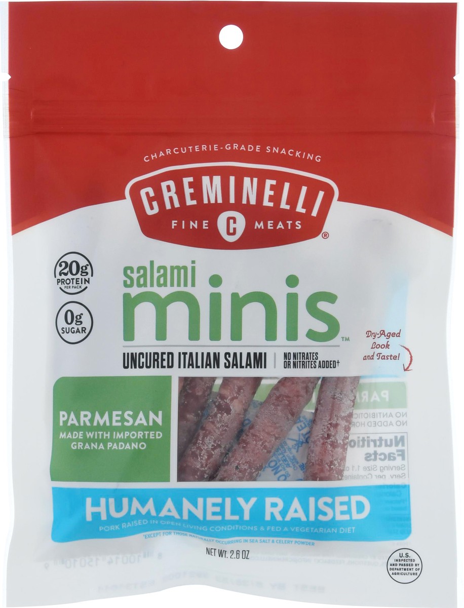 slide 9 of 12, Creminelli Fine Meats Parmesan Salami Minis 2.6 oz, 2.6 oz