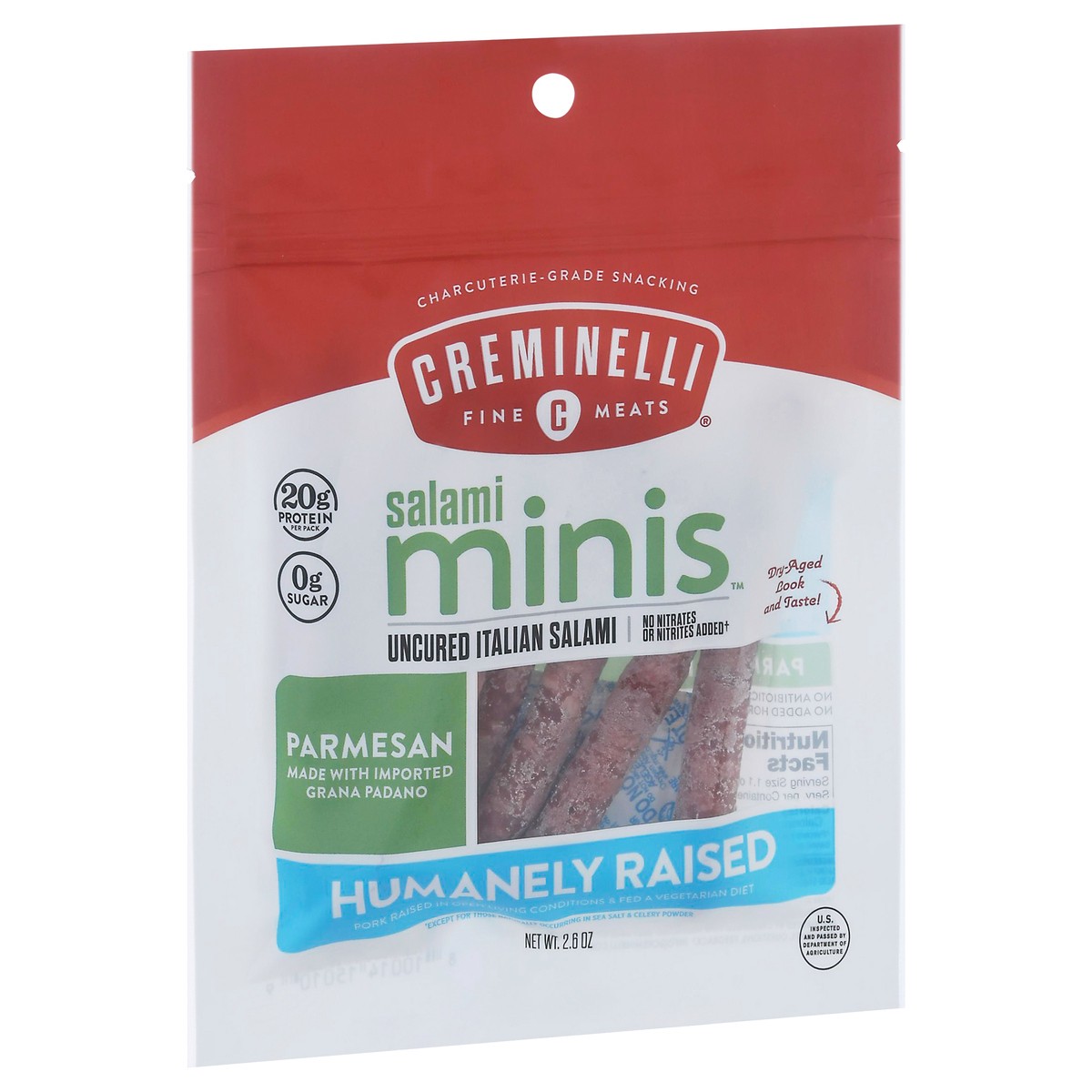 slide 10 of 12, Creminelli Fine Meats Parmesan Salami Minis 2.6 oz, 2.6 oz