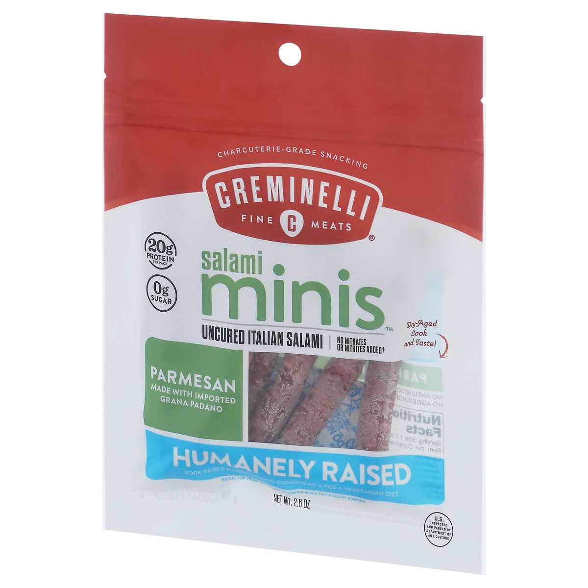 slide 6 of 12, Creminelli Fine Meats Parmesan Salami Minis 2.6 oz, 2.6 oz