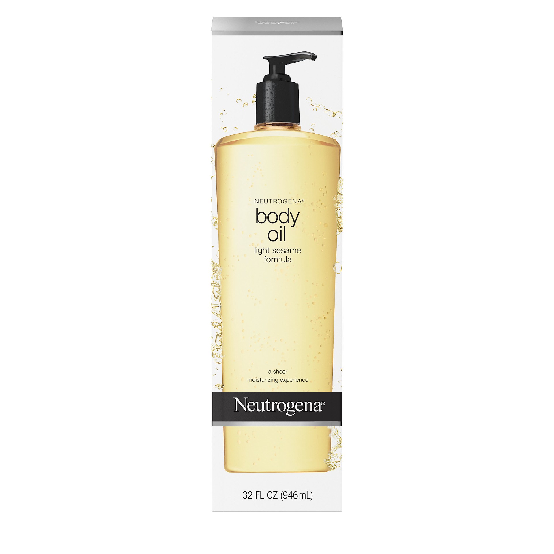 slide 4 of 9, Neutrogena Body Oil Light Sesame Formula, Dry Skin Moisturizer & Hydrating Body Massage Oil, for Radiant & Healthy Looking Glow, Nourishing Bath Oil for Sheer Moisture, 32 fl. oz, 32 fl oz