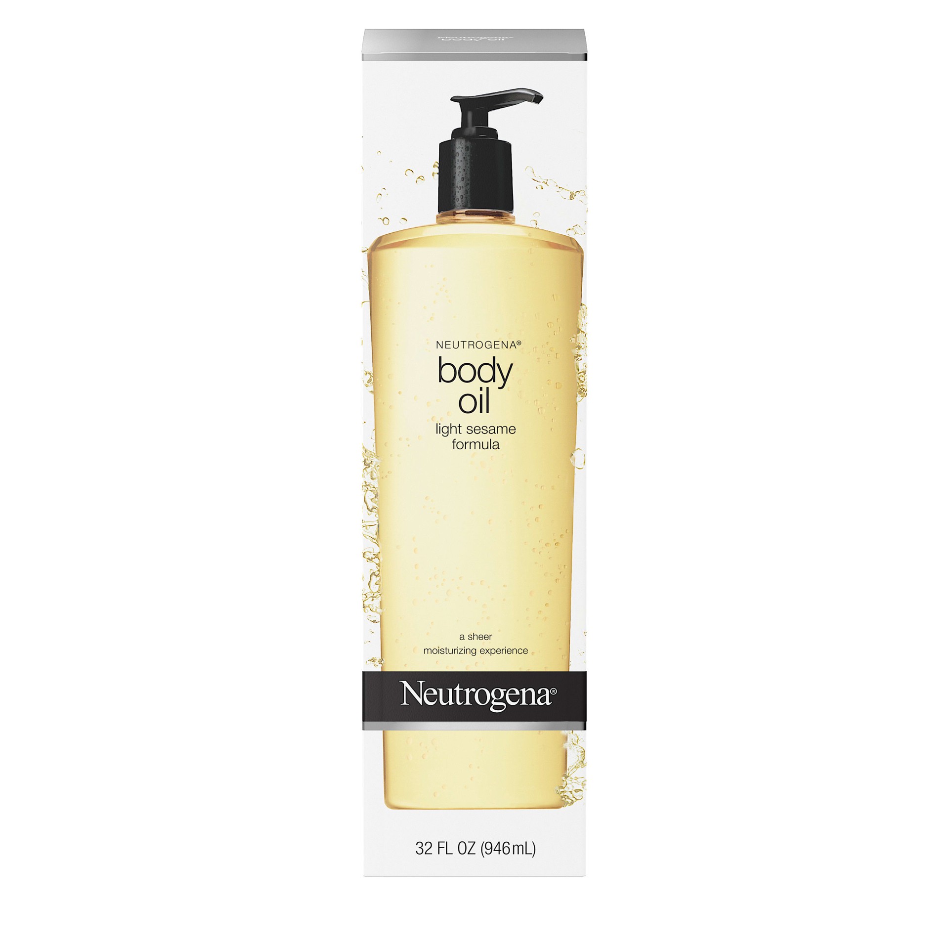 slide 1 of 9, Neutrogena Body Oil Light Sesame Formula, Dry Skin Moisturizer & Hydrating Body Massage Oil, for Radiant & Healthy Looking Glow, Nourishing Bath Oil for Sheer Moisture, 32 fl. oz, 32 fl oz