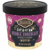 slide 1 of 1, Private Selection Cup & At 'A.M. Double Chocolate Muffin Mix Cup, 2.15 oz