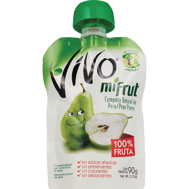 slide 1 of 1, Vivo MiFrut Pear Puree 3.17 oz, 3.17 oz