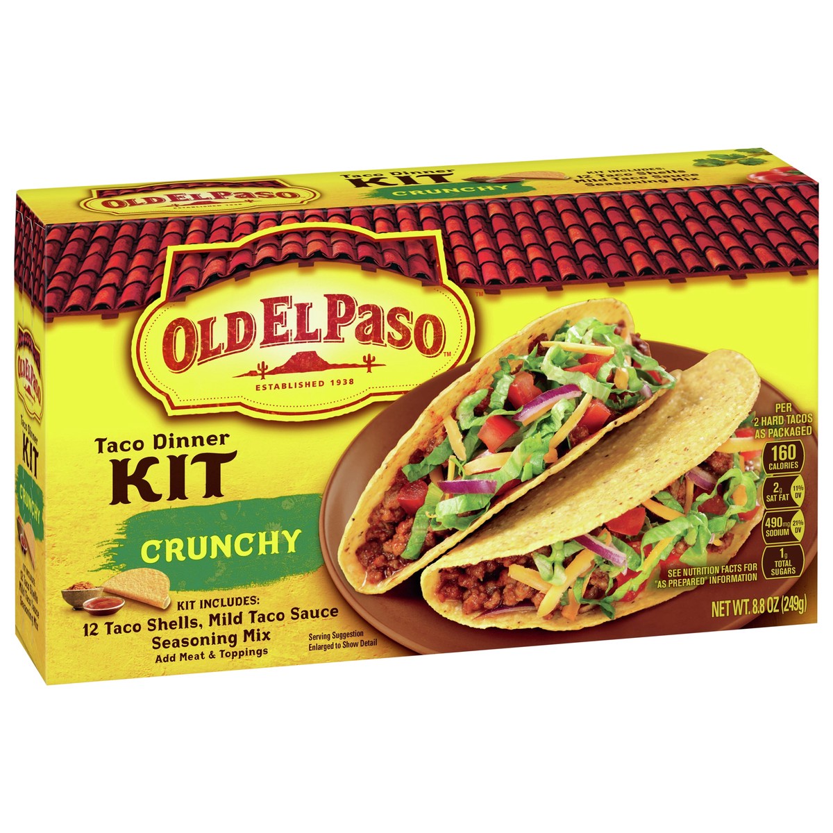 slide 2 of 9, Old El Paso Taco Dinner Kit, Crunchy, 8.8 oz., 8.8 oz