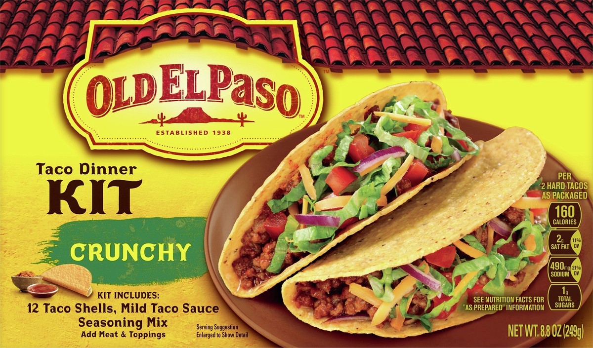 slide 5 of 9, Old El Paso Taco Dinner Kit, Crunchy, 8.8 oz., 8.8 oz