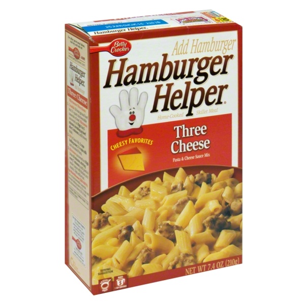 slide 1 of 1, Hamburger Helper Home-Cooked Skillet Meal, Three Cheese, 7.4 oz