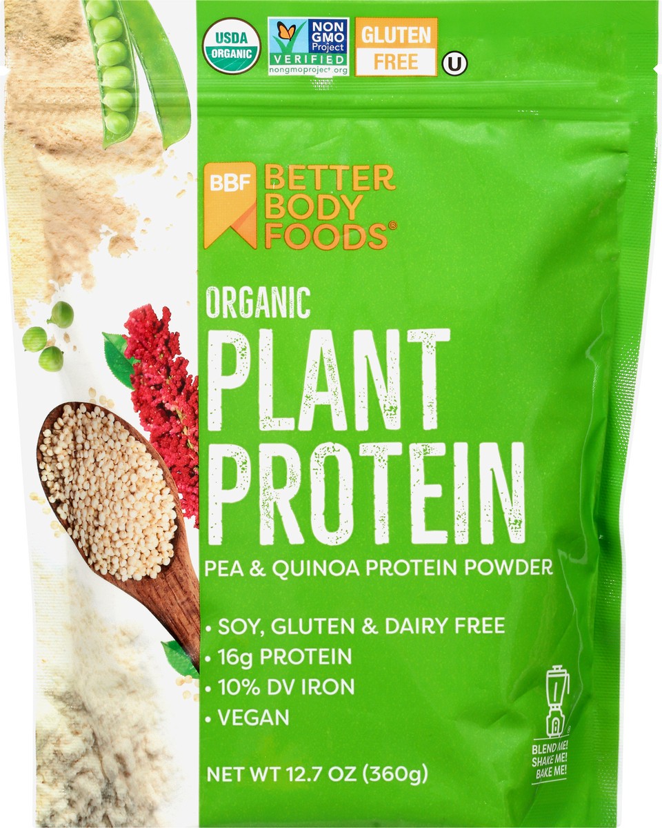 slide 1 of 13, BetterBody Foods Organic Plant Protein 12.7 oz, 12.7 oz