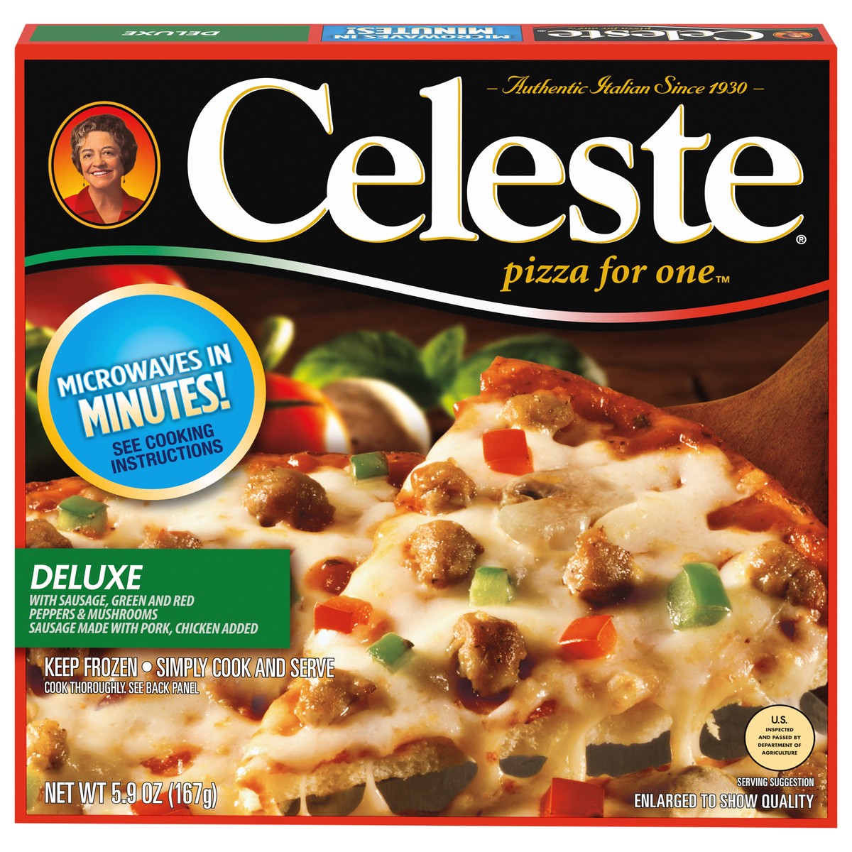 slide 1 of 5, Celeste Deluxe Pizza 5.9 oz, 5.9 oz