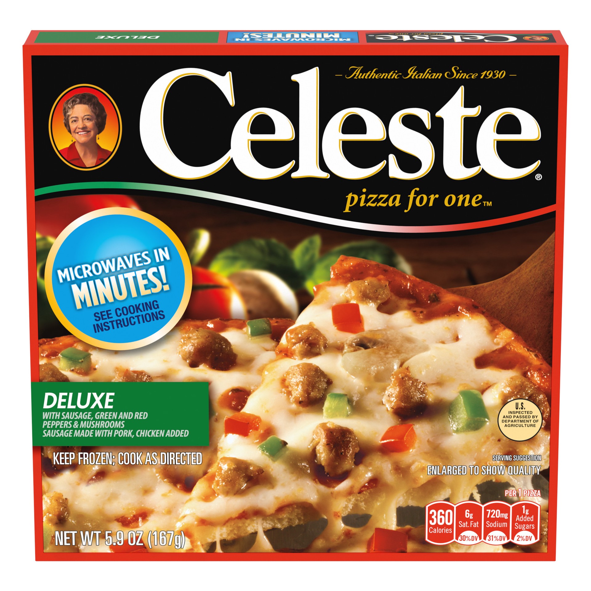slide 1 of 5, Celeste Deluxe Pizza 5.9 oz, 5.9 oz