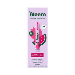 Bloom Strawberry Watermelon Energy Sticks 10 - 0.17 oz Stick Packs