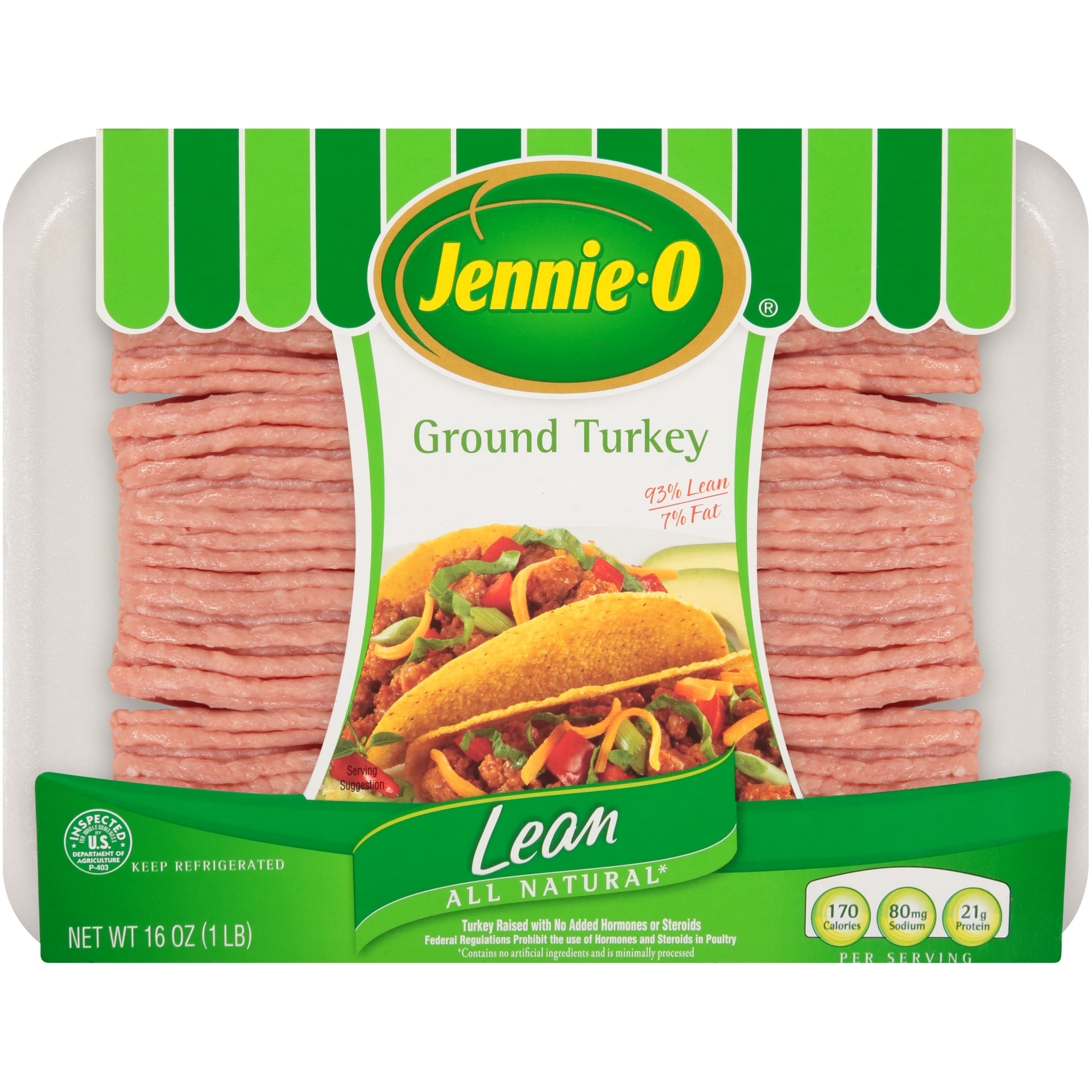 slide 1 of 4, Jennie-O 93% Lean Ground Turkey, 16 oz