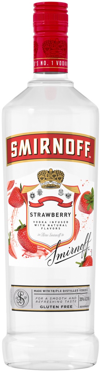 slide 1 of 4, Smirnoff Strawberry Vodka, 1 l