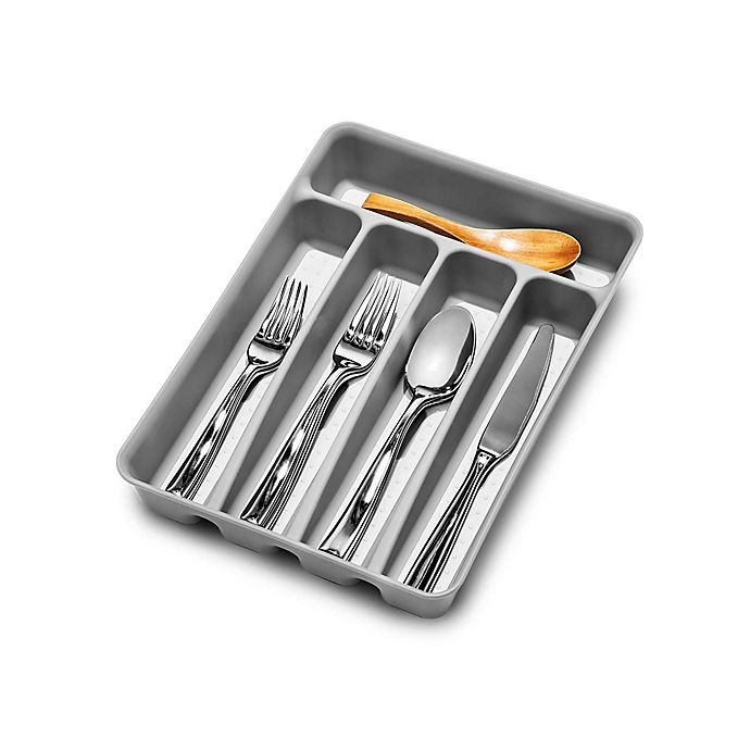 slide 1 of 1, madesmart Basic Mini Silverware Tray - Grey, 1 ct