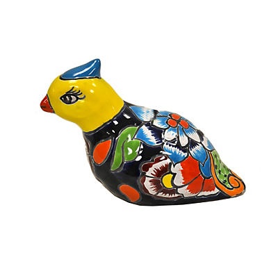 slide 1 of 1, Blue Orange Pottery Yellow Talavera Bird Dcor, 1 ct