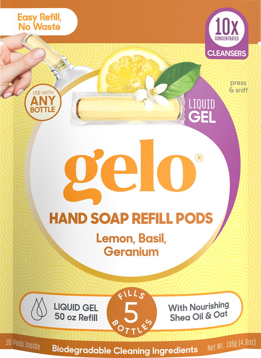 slide 2 of 6, Gelo Liquid Gel Hand Soap Refill Pods 10 ea, 10 ct