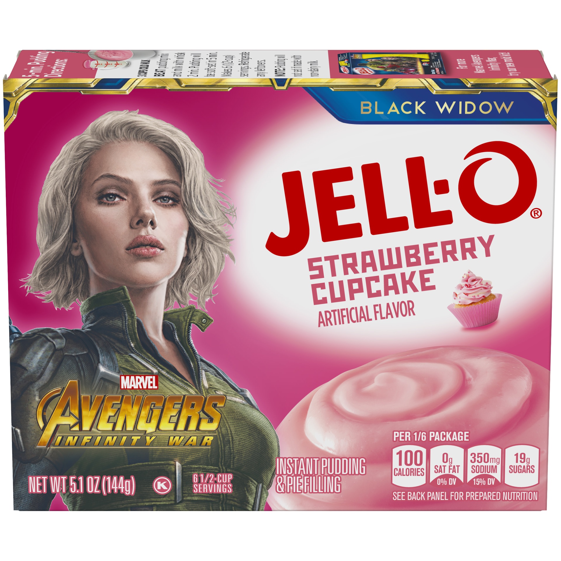 slide 1 of 6, Jell-O Strawberry Cupcake Instant Pudding Mix, 5.1 oz