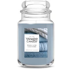 Yankee Candle Large Jar Scented Candle with up to 150 Hour Burn Time, Premium Plant Wax Blend for Consistent Burn, 22 oz Jar Candle with Room Filling Fragrance, Warm Luxe Cashmere