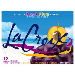 La Croix Beach Plum 12 Pack 12 oz