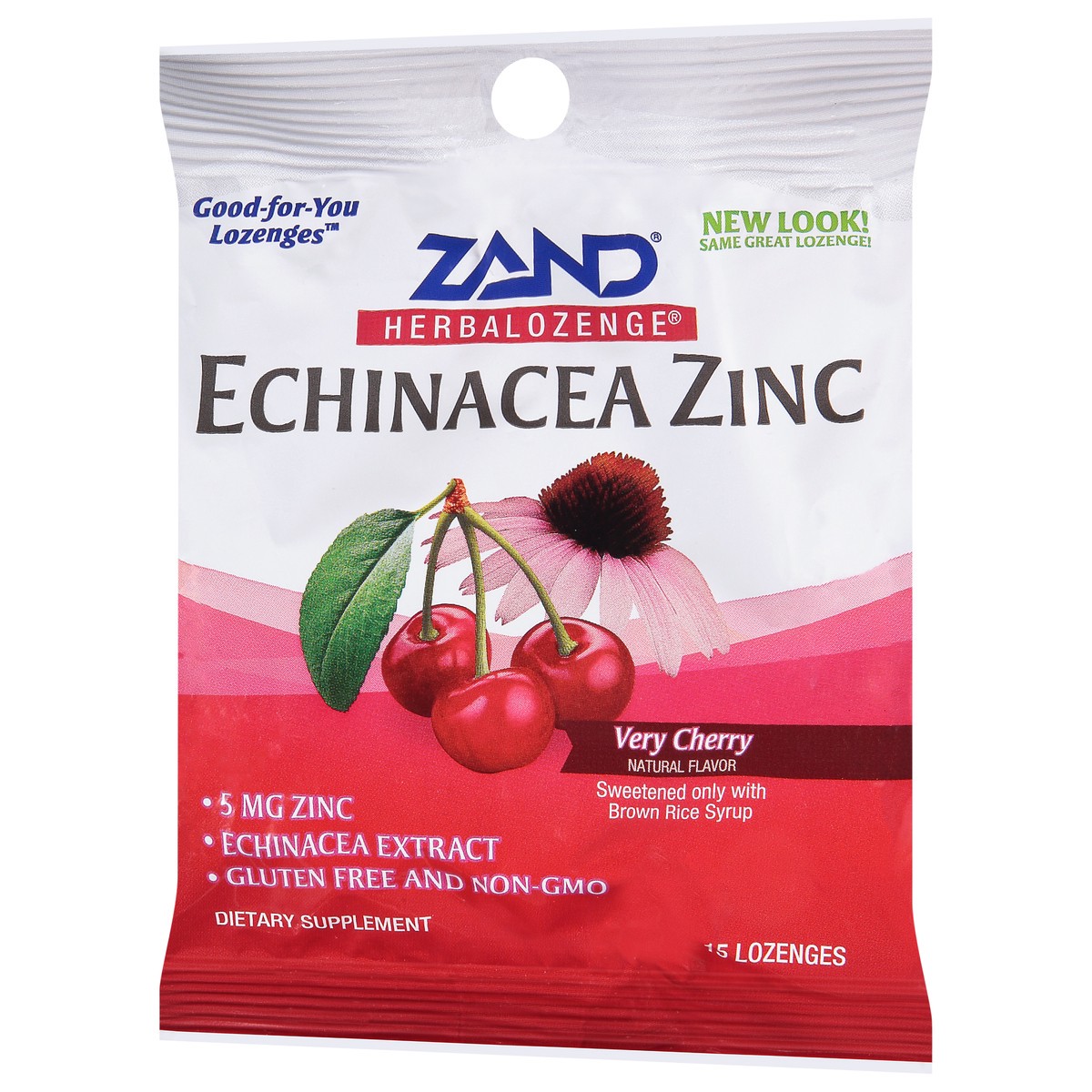 slide 4 of 12, ZAND Herbalozenge Echinacea Zinc Very Cherry Lozenges 15 ea Bag, 15 ct