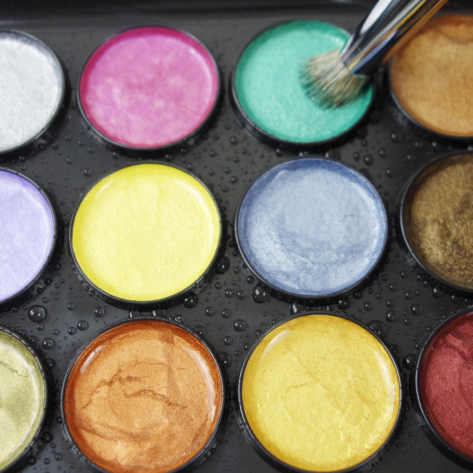 slide 2 of 4, Yasutomo Shimmer & Shine Pearlescent Paint & Stencil Kit, 5/7 in