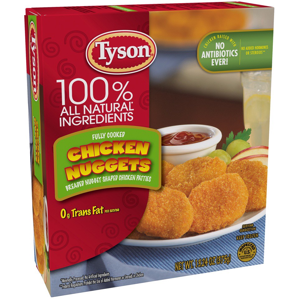 slide 2 of 6, Tyson Fully Cooked Chicken Nuggets, 13.24 oz